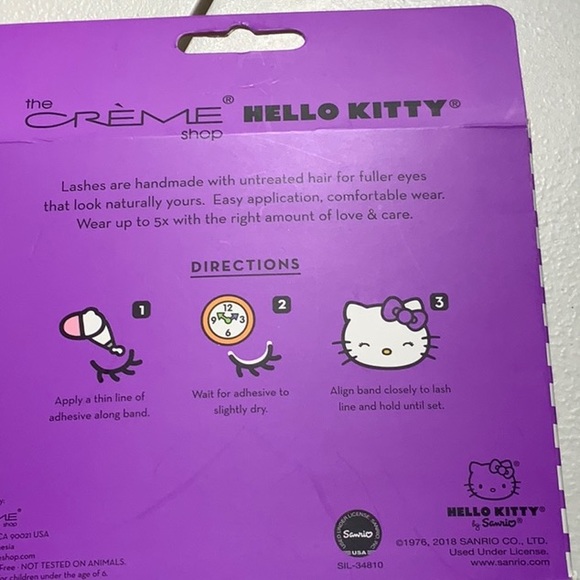 New the CREME HELLO KITTY LASHES - Picture 4 of 4